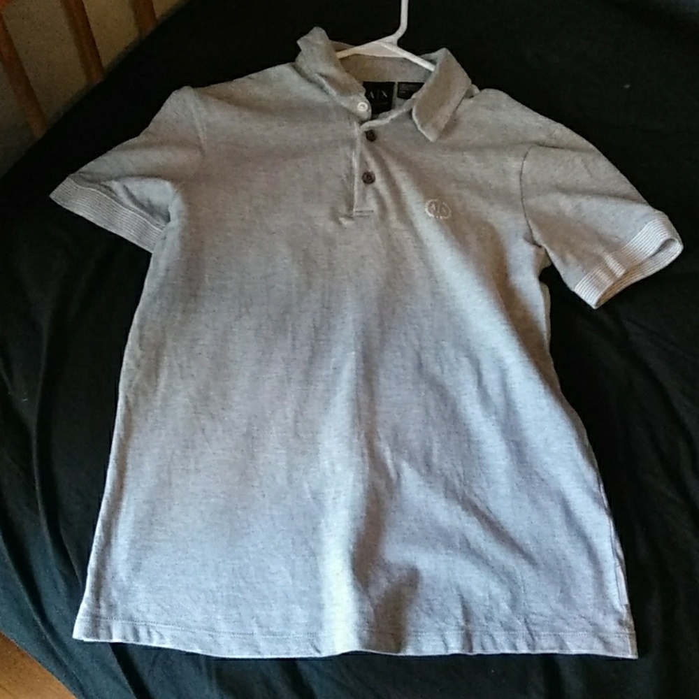 Armani Exchange Grey Polo Shirt